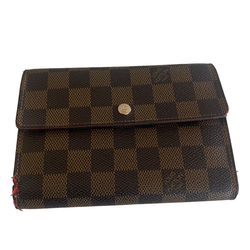 #98 LOUIS VUITTON | Authentic 2006 Damier Ebene Alexandra Wallet